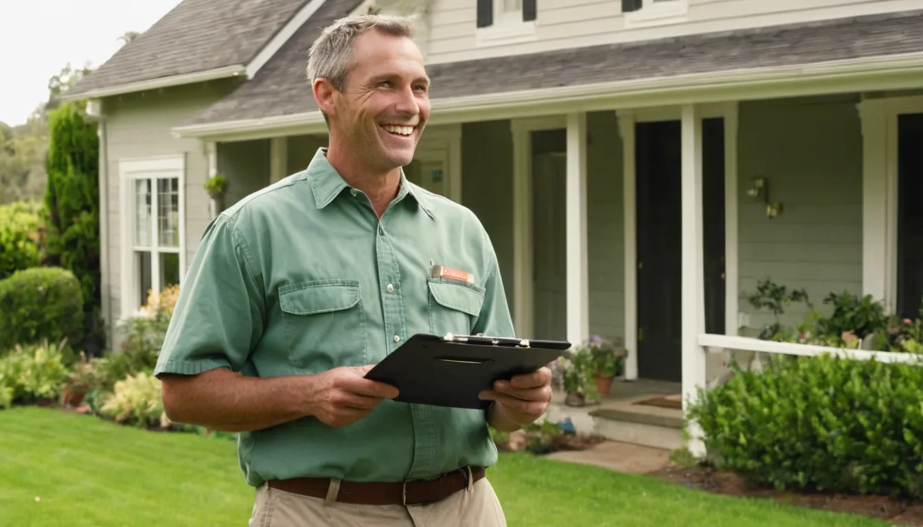 A friendly provider talking with a homeowner at the front door of a frame house near Maumee